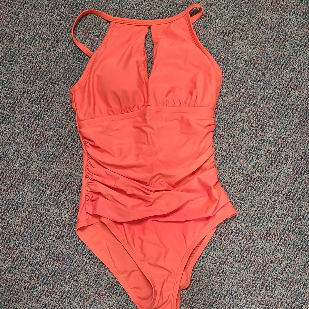 Nwot Ellen Tracy Coral One Piece Swimsuit